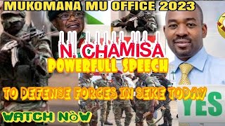 watch Nelson Chamisa speech defense forces in Seke today [upl. by Rhona136]