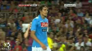 Cavanis Overhead Kick Napoli Vs Barcelona [upl. by Ecirtnas]