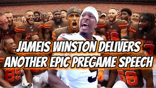 Jameis Winston with ANOTHER EPIC PREGAME SPEECH before the Browns 2nd preseason game 🗣️🗣️ [upl. by Mcevoy]