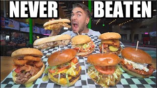 TEXAS SIZED BURGER CHALLENGE THAT NOBODY HAS EATEN Mukbang With Eating Sounds  Joel Hansen RAW [upl. by Uni]