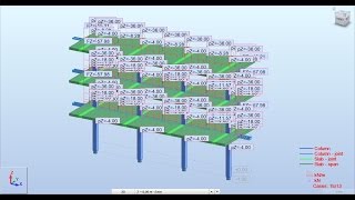 Robot Structural Analysis 2016  Equivalent Frame Method  2 permanent amp imposed loads [upl. by Marelya77]