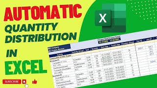 Excel formula to automatically distribute quantities over a period of time [upl. by Kaenel301]