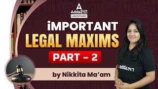 Important Legal Maxims For Law Entrance Exams  CLAT  AILET  DU LLB  SLAT LAW EXAM  MH CET LAW [upl. by Ashien791]