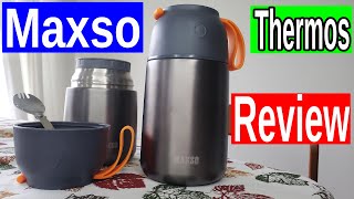 MAXSO Vacuum Food Jar Thermos Review [upl. by Yannodrahc680]