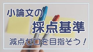 小論文の採点基準とは？減点されない小論文を作るためのポイント！【推薦入試・AO入試向け】 [upl. by Dragone]