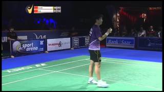 BITBURGER BADMINTON OPEN 2014  F  WS Sun Y 4 CHN VS He B J CHN [upl. by Atnohs]