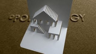 Pop Up House Card 3 Tutorial  Origamic Architecture [upl. by Emilia103]