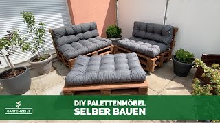 DIY Palettenmöbel selber bauen  einfach erklärt  inkl Material amp Werkzeugliste [upl. by Nnaihs744]