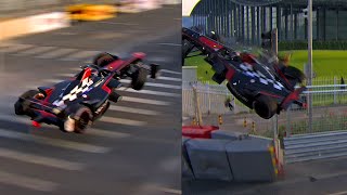 Huge Crash In Formula Es First Ever Race  Prost vs Heidfeld Accident [upl. by Marvin127]