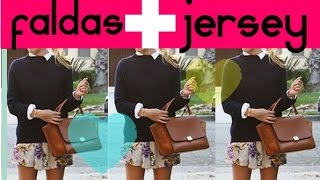 Como llevar falda corta y jersey  moda 2014 [upl. by Gris]