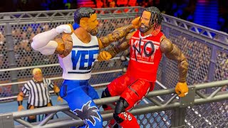 Jey Uso vs Jimmy Uso  Steel Cage Action Figure Match [upl. by Clementina66]