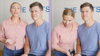 Colin Jost RIBS Scarlett Johansson in Blooper Reel [upl. by Yrannav]