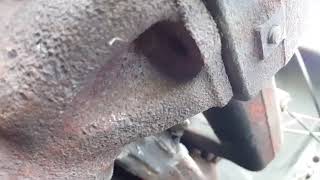 Chevy 250 inline 6 exhaust manifold replacement [upl. by Vevine784]