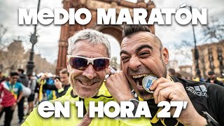 Mitja Marató Barcelona En 1 Hora 27  Valentí Sanjuan Y Martín Fiz [upl. by Critchfield]