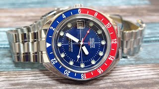 Bulova 96B405 Oceanographer Devil Diver GMT Blue [upl. by Berwick]