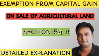 Exemption of Capital Gain under Section 54B I How to save tax on sale of Agricultural Land [upl. by Odlaw]