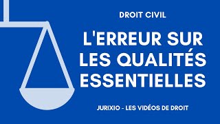 Lerreur sur les qualités essentielles de la prestation [upl. by Ettesoj]