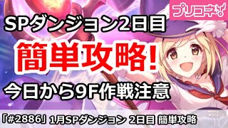 【プリコネ】1月 SPダンジョン2日目 簡単攻略！今日から9F作戦注意！【プリンセスコネクト！】 [upl. by Kala774]