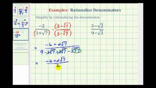 Ex Rationalize the Denominator of a Radical Expression  Conjugate [upl. by Erkan863]