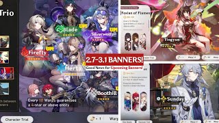 NEW UPDATE 27 To 33 Banner ROADMAP Reruns amp Tingyun Sunday  Honkai Star Rail [upl. by Nell10]