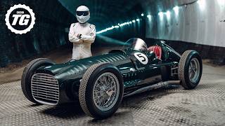 BRM’s Supercharged V16 F1 Car Sounds INSANE 4k  TG Tunnel Run Ft THE STIG [upl. by Allenaj]