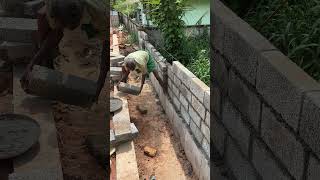 Brick Masonry Work At Site construction civilengineering civilengineer viral shorts [upl. by Obe]