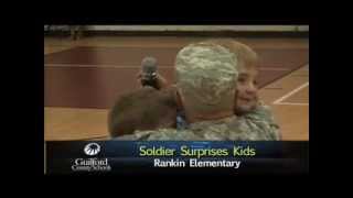 Soldier Surprises Kids at Rankin Elementary [upl. by Tova]