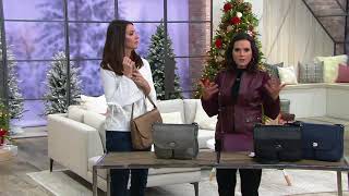 Tignanello Pebble Leather Large Crossbody Handbag on QVC [upl. by Farlee700]