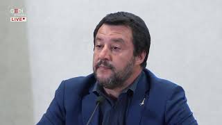 Viminale la prima conferenza di Salvini dopo la revoca di Siri [upl. by Slaohcin986]