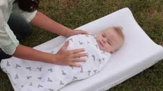 How to Swaddle a Newborn  Easy Baby Wrap Technique aden  anais [upl. by Aihtibat]