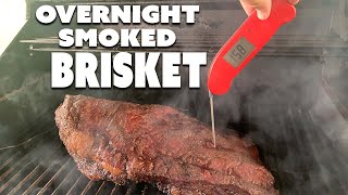 Overnight Smoked Brisket Recipe  How to Cook a Brisket on a Pellet Grill [upl. by Brianne122]