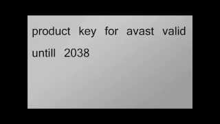 Avast License Key Valid until 2038 [upl. by Eelanej]