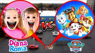 Drone Catches PAW PATROL VS EVIL DIANA AND ROMA IN REAL LIFE CHASE amp MARSHALL SAVE VLAD AND NIKI [upl. by Hildegarde778]