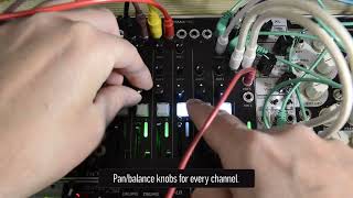 Cosmotronic COSMIX PRO  ultra quick demo  6 channel eurorack mixer [upl. by Tevis]