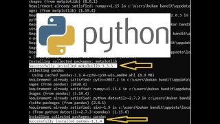 Install matplotlib amp Pandas Python [upl. by Bourgeois]