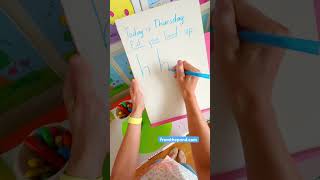 Thursday writing  lowercase h letters handwriting homeschool [upl. by Tullus]