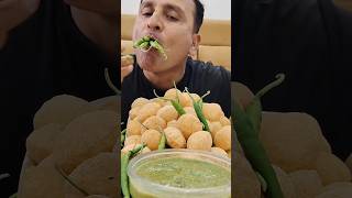 EATING VERY 🥵🥵🔥🔥EXTREMELY SPICY PANIPURI WITH SPICY MIRCHI CHILLIES CHALLENGE  asmr  shorts [upl. by Chadd]