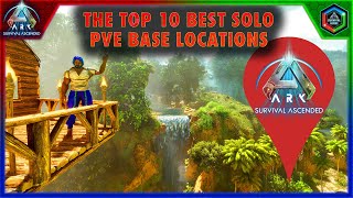 Top 10 Best PVE Base Locations in Ark Survival Ascended The Island Map [upl. by Kenimod106]