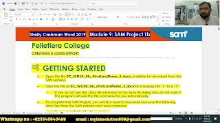 Shelly Cashman Word 2019  Module 9 SAM Project 1b Pelletiere College SCWD199b [upl. by Andaira]