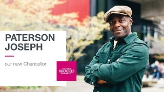 Paterson Joseph Our New Chancellor  Oxford Brookes University [upl. by Artnoed37]