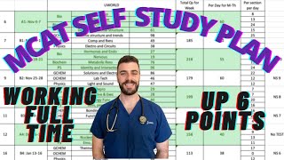 MY MCAT STUDY PLAN  Up 6 Points While Working Full Time [upl. by Helfand254]