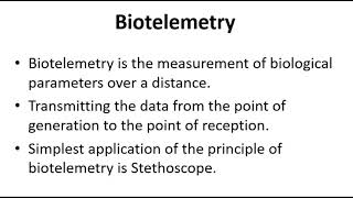 Biotelemetry [upl. by Etnecniv457]