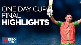 Swindells Hits Ton In Thriller  Highlights  Leicestershire v Hampshire  Metro Bank Cup Final 2023 [upl. by Gilberto]