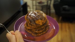 Best EVER Vegan Oatmeal Pumpkin Banana Pancakes  Naturally GF [upl. by Leaffar]