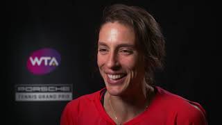 Interview Andrea Petkovic GER – Porsche Tennis Grand Prix 2019 [upl. by Aruon]