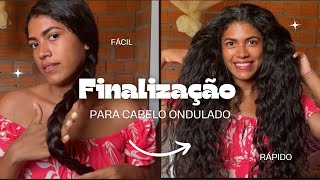 COMO FINALIZAR CABELO ONDULADO técnica [upl. by Joyan]