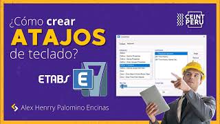 TUTORIAL COMO CREAR ATAJOS DE TECLADO EN ETABS [upl. by Yenohtna]