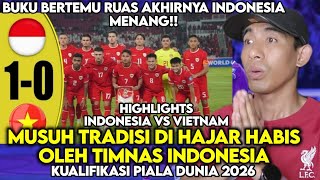 HIGHLIGHTS INDONESIA VS VIETNAM DI KUALIFIKASI PIALA DUNIA 2026 🇲🇾 REACTION [upl. by Madge]