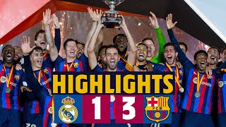 SUPER CHAMPIONS HIGHLIGHTS I MADRID 13 BARÇA  SPANISH SUPERCUP 🏆🔵🔴 [upl. by Anilosi993]