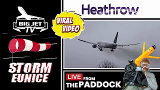 LIVE Storm Eunice at London Heathrow Airport [upl. by Neo]